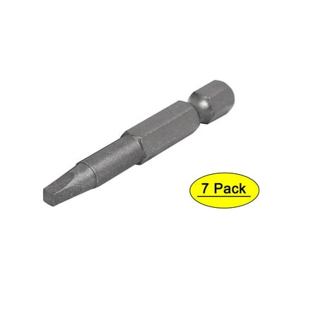 

7pcs 1/4-inch Hex Shank 3mm Square Head Magnetic S2 Steel Screwdriver Bits