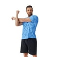 thumbnail image 6 of Pinspark Men's Rash Guard Swim Shirt UPF50+ Sun Protection Quick Dry Athletic Water Shirts for Men Surf Hiking Blue L, 6 of 7