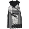 thumbnail image 1 of GUESS Womens Aziz Lace Trim Slip A-line Dress, Black, X-Small, 1 of 2