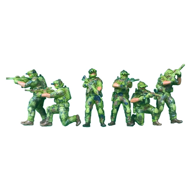 6 minifiguras de a escala 1/64, accesorios para dioramas, figuras de personas en miniatura para juegos, decoración de paisajes.