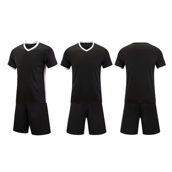 Maqroz Boys Youth Soccer Jersey Sets Crew Neck Short Sleeve T-Shirt and Mesh Shorts for Team Training School 5-12 Years