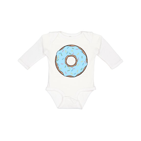 Inktastic Blue Donut, Doughnut, Icing, Sprinkles, Frosting Boys or Girls Long Sleeve Baby Bodysuit