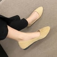 thumbnail image 2 of Xiaoxatg Women's Casual Shoes - Fashionable Solid Color Suede Stirrup Shoes for All-Day Comfort 9 Yellow, 2 of 9