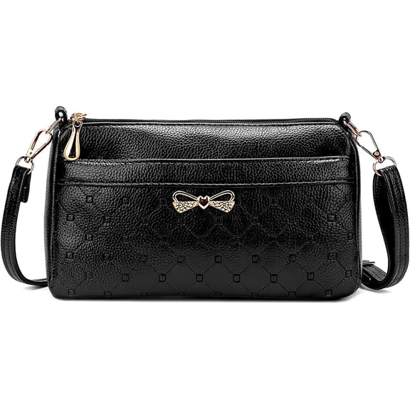 KXF Crossbody Bag for Women Soft PU Leather Shoulder Handbags Quilted Crossbody Phone Bag Ladies Cell Phone Purse with Adjustable Strap