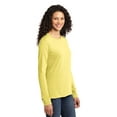 thumbnail image 4 of Port & Company Tshirt LPC54LS Ladies' Long Sleeve 5.4-oz 100% Cotton T-Shirt, 4 of 6