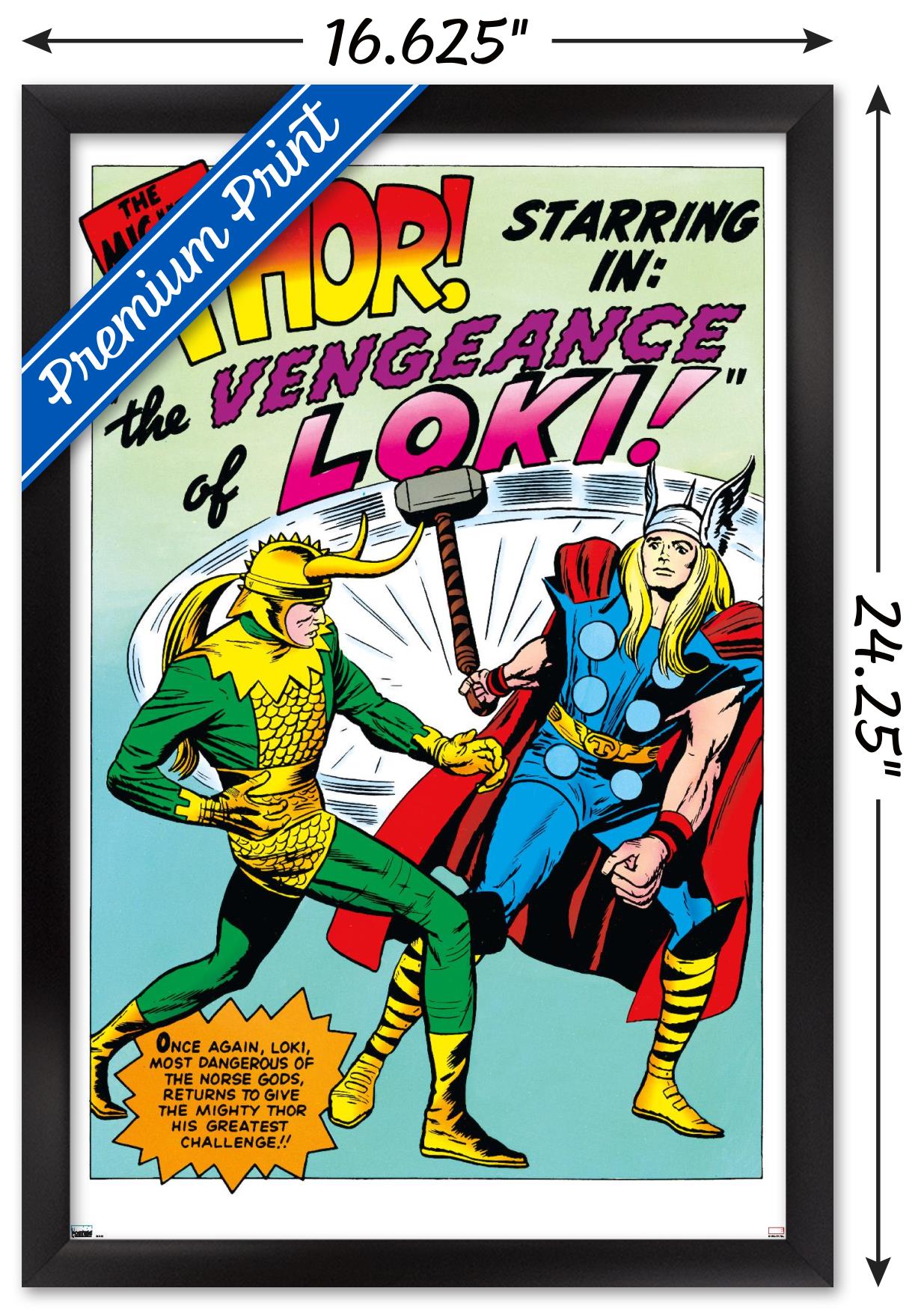 Marvel Comics - Loki - The Might Thor Wall Poster, 14.725" x 22.375", Framed