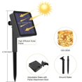 thumbnail image 4 of Cadena de luces solares para exteriores, 10 m, 100 luces LED para exteriores, resistente al agua, cable de cobre, 8 modos, decoración para jardín, balcón, terraza, G, 4 of 5