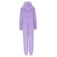thumbnail image 5 of Women's Autumn And Winter Solid Color Long Sleeved Zipper Hooded Jumpsuit Pajamas For Home Wear Adult Pajamas Women Cute Overalls for Women Long Sleeve Turtleneck Women Pants Jumpsuit for Women Sexy, 5 of 8