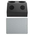 thumbnail image 1 of Rejilla para escurrir botellas de refrescos con 2 orificios, accesorio de cocina, color negro, 1 of 10
