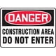 thumbnail image 1 of Accuform Mcrt128Va Leyenda Del Letrero De Aluminio ""Danger Construction Area Do Not Enter"" 10"" Largo X 14" Ancho Rojo/Negro Sobre Blanco, 1 of 1