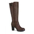thumbnail image 4 of Pennysue Women's Fashion Knee High Boots With Chunky Heel Winter Warm Size Zippers Boots With Buckle Design Size 8M, 4 of 6