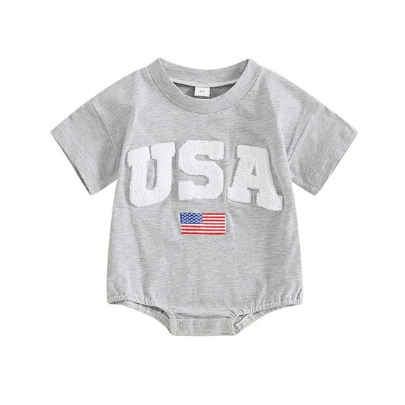NOKIO Infant Short Sleeve Bodysuits Romper, Infant Summer Oversized Bubble Romper, Summer Baby Rompers, Children's Bodysuit Boys Girls Short Sleeve Letter Prints Romper Clothes