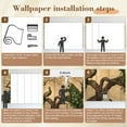 thumbnail image 5 of Peel and Stick Wallpaper Wall Murals Floral Vintage Green Peacock Bathroom Decor 69"H x 96"W Removable Wall Paper Self-Adhesive Wall Decor for Bedroom Living Room Nursery, 5 of 7