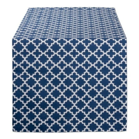 

14 x 108 in. Nautical Blue Lattice Table Runner
