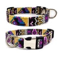 thumbnail image 1 of Collar tribal para perro con patrón azteca, ajustable, de nailon., 1 of 5