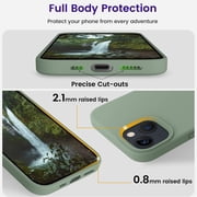 for iPhone 14 Case, Silicone Shockproof Slim Thin Phone Case for iPhone 14 6.1 inch (Calke Green)