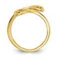 thumbnail image 2 of 14K Yellow Gold Ring Band Toe Double Heart, Size 6, 2 of 7