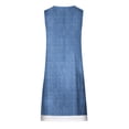 thumbnail image 5 of FcBaudy Robe Sans Manches à Col Rond, Robes d'Été pour Femmes, Robes pour Femmes Mode Femmes Décontractée à Col Rond Imprimé Floral Faux Deux-Pièces Robe Sans Manches Robe Femme, 5 of 5