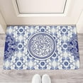 thumbnail image 2 of Blue Boho Door Mat Welcome Door Mat for Front Door, Home Entrance, Yard, Floor, Patio, Non Slip Spring Summer Welcome Mat Indoor Outdoor Doormat 0"*", 2 of 6
