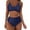 AA-Navy, variant on JURANMO Women's Polka Dot Print Swimsuits High Waisted 2 Piece Bikini Sets 2025 Summer Swim Top with Built in Bra and Shorts Beach Bathing Suits Black L