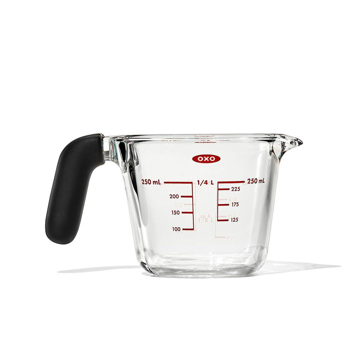 OXO 1 Cup Glass Measuring Cup, Easy-Read Measurement Markings Cup for Cooking, Baking & Liquid Ingredients