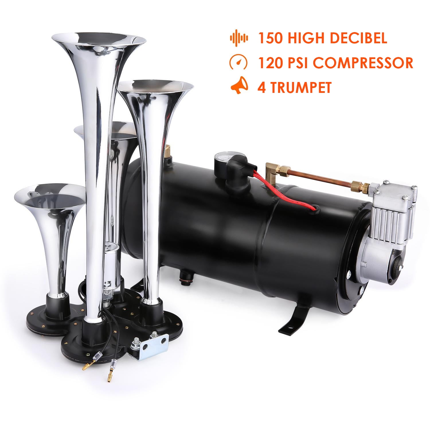 Buy 150DB Train Air Horn Kit, Equipped with a Powerful 120 PSI Air