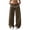 AA-Brown, variant on Cute Ruffle Elastic Waist Sweatpants for Women Baggy Wide Leg Athletic Pants Solid Color Casual Joggers Trousers Purple S