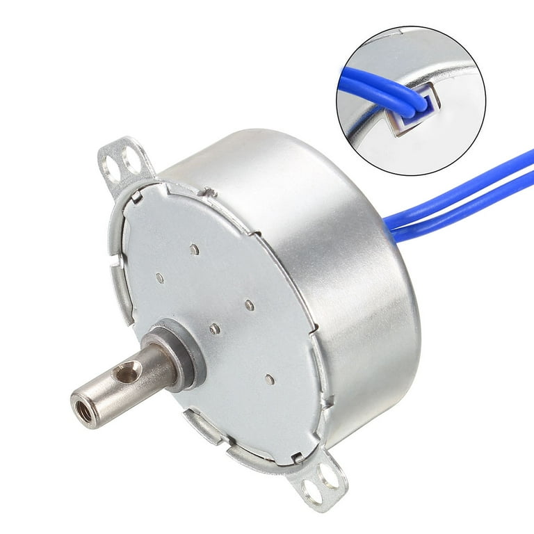 Uxcell AC 100-127V Synchronous Motor - 4W, 15-18 RPM, Round Shaft For Small Appliances