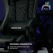 X Rocker Apex PC Gaming Chair with Massage Function and Footrest, Black