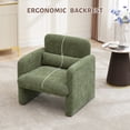thumbnail image 4 of Single Sofa Chair, Mid Century Modern Accent Chair with Arms and Lumbar Pillow, Reading Chair for Bedroom, Cozy Chenille Armchair, Accent Comfy Living Room Chair, Easy Assembly, 4 of 8