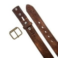 thumbnail image 4 of 1 1/2" Snap On Soft Hand Floral Engraving Embossed Full Grain Leather Belt, 4 of 5