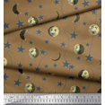 thumbnail image 3 of Soimoi Cotton Voile Fabric Moon & Stars Galaxy Print Fabric by The Yard 56 Inch Wide, 3 of 3