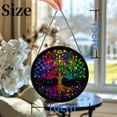thumbnail image 3 of Shining Colorful Tree in Darkness Stained Glass Suncatcher Handmade Window Hanging Colored Glass Suncatcher Crafts Kits for Indoor Garden Decor Memorial Gift 16x16cm(2), 3 of 7