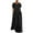 Black, variant on VSSSJ Women Plus Size Loose Summer Dresses Short Sleeve Casual Holiday Pockets Polka Dot Print Crew Neck Swing Flowy Maxi Dress