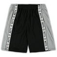 thumbnail image 2 of Men's Fanatics Black/Silver New Jersey Nets Big & Tall Tape Mesh Shorts, 2 of 3