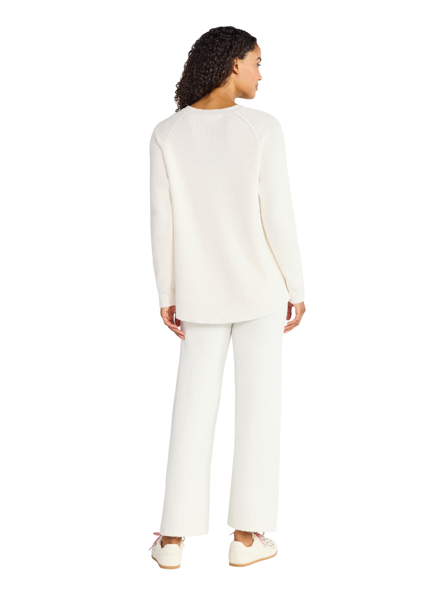 Time and Tru Women’s V Neck Sweater and Pants Set, 2-Piece, Sizes XS-XXXL
