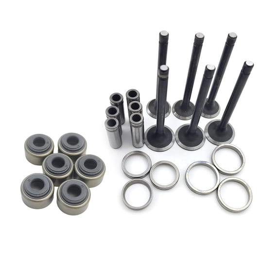D1301 Valves Set   Valve Stem Oil Seal Set for Kubota D1301DA D1301 Engine L295DT L295F L305DT Tractor Valve Guides & Intake Valves & Exhaust Valves & Valves Seats