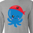 thumbnail image 4 of Inktastic Pirate Octopus, Cute Octopus, Little Octopus Long Sleeve T-Shirt, 4 of 5