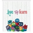 thumbnail image 3 of Ambesonne Cartoon Shower Curtain, Like Owls Style, 69"Wx84"L, Multicolor, 3 of 3