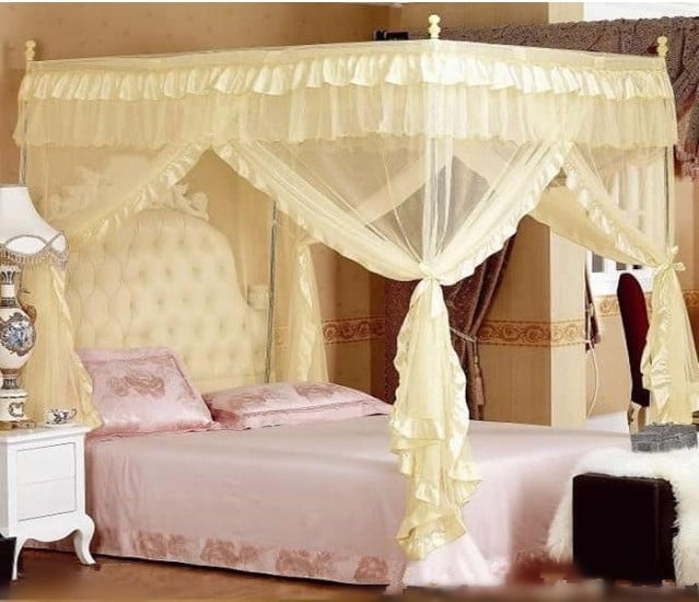 Mosquito Canopy For Twin Queen Cal King Size Net Post Bed Sweet 4 Corners Dream