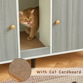 thumbnail image 4 of JanflyHome Litter Box Enclosure for 2 Cats, Hidden Cat Litter Box Cabinet Furniture Indoor, Double Room, Scratching Pad, Side End Table, Gray, 4 of 10