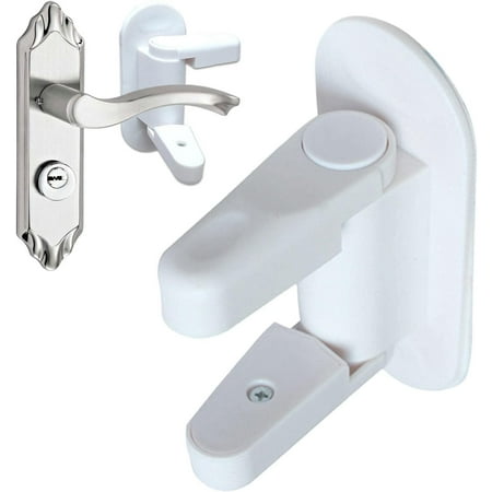 Child Safety Locks for Doors - Improved Tollder Locks for Door Handles Lever | Press To Open Child Proof Doors & Handles Guard for Bathroom, Window, Cabinet, Child Safety