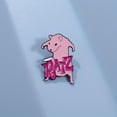 thumbnail image 1 of 1pc " RATZ " Cartoon Enamel Pin, Pink Mouse Humorous Badge, Decoration Accessory For Backpack, Hat, And Clothing, 1 of 5
