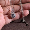 thumbnail image 5 of Simulated Moissanite Hollow Gourd Necklace - Elegant Pendant Collarbone Chain Jewelry, Adjustable Length Lightweight Necklace for Women Birthday Anniversary Holiday Gift, 5 of 6
