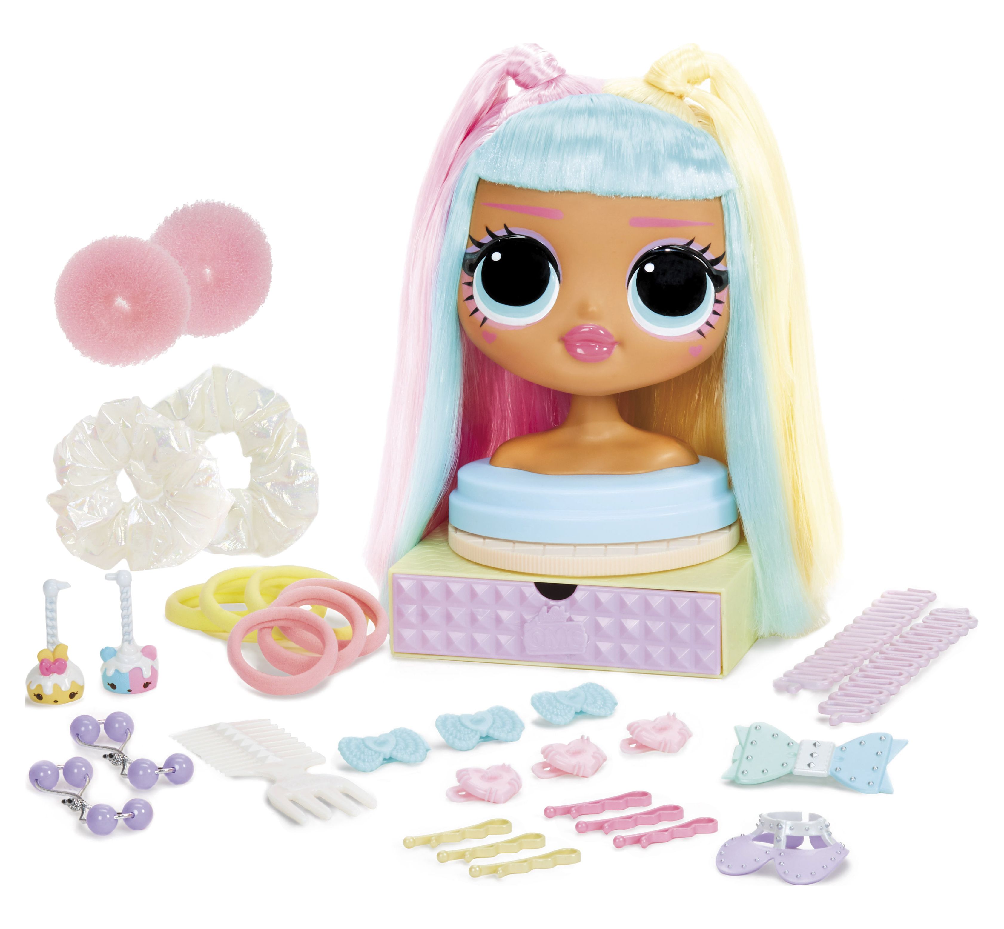 LOL Surprise Omg Styling Doll Head Candylicious With 30 Surprises Girls Hair Play Toy - image 3 of 7