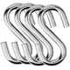 thumbnail image 1 of Paquete de 4 ganchos en forma de S resistentes para colgar plantas de columpio con soporte para hamaca, máximo 500 libras, ganchos utilitarios galvanizados fuertes de 3 pulgadas de largo y 5, 1 of 5