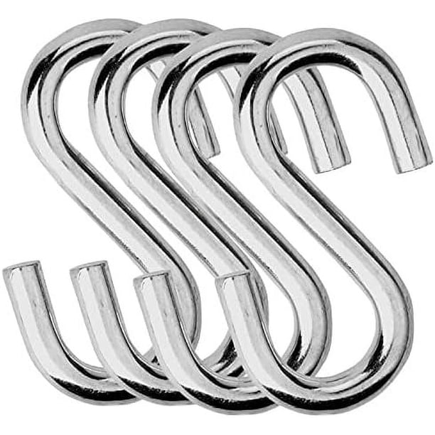 Paquete de 4 ganchos en forma de S resistentes para colgar plantas de columpio con soporte para hamaca, máximo 500 libras, ganchos utilitarios galvanizados fuertes de 3 pulgadas de largo y 5