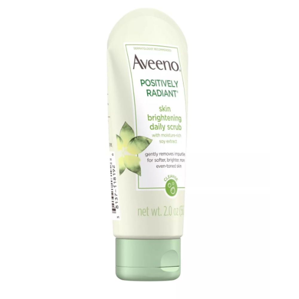 Aveeno Positively Radiant Skin Brightening Exfoliating Face Scrub 2oz