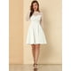 thumbnail image 3 of Vestido corto de una línea de fiesta de patinadora transparente de malla con lunares de corazón Allegra K blanco S, 3 of 6