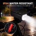 thumbnail image 3 of Behome Rechargeable Bike Light with 5+4 Light Modes, Waterproof Bicycle Light for Night Riding, Bicycle Headlight Set, Bike Light Front and Back Light for Road, Mountain, Night Riding, 3 of 7